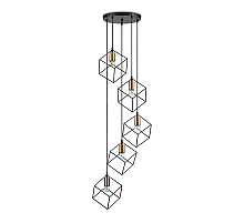 Подвесная люстра Ideal lux ICE SP5 NERO 237664