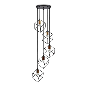 Подвесная люстра Ideal lux ICE SP5 NERO 237664