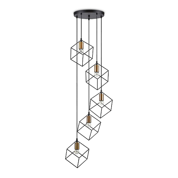 Подвесная люстра Ideal Lux Ice SP5 Nero 237664