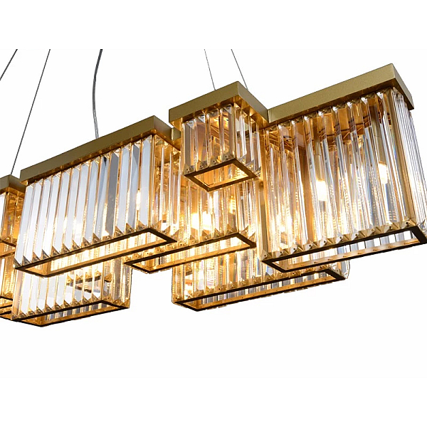 Подвесная люстра Delight Collection Broadway 2466 brushed ti-gold