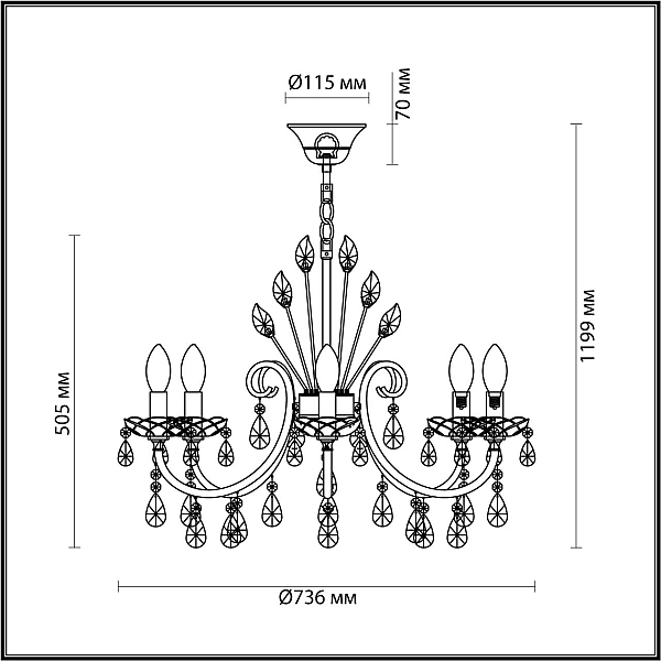 Подвесная люстра Odeon Light Hall Versia 4977/8