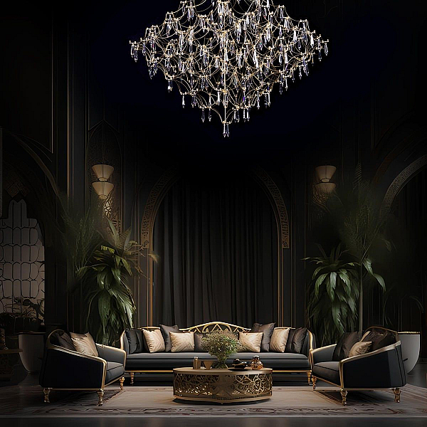 Подвесная светодиодная люстра Loft IT Mira 10259/800 Gold Asfour