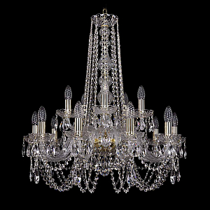 Подвесная люстра Bohemia Ivele Crystal 1402/10+5/240/h-75 G