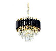 Подвесная люстра Lumina Deco Funneli LDP 6003-400 BK+F.GD