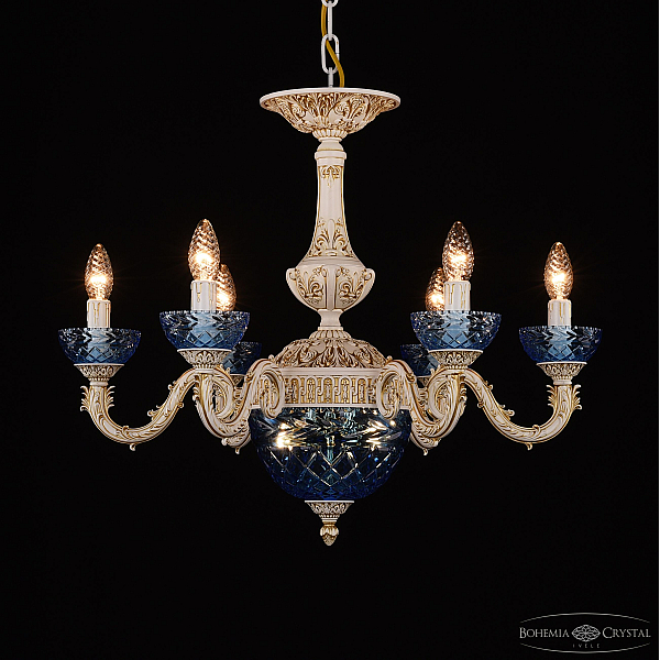 Подвесная люстра Bohemia Ivele Crystal AL79101P/6/175 WMG P Aquamarine/M-1F