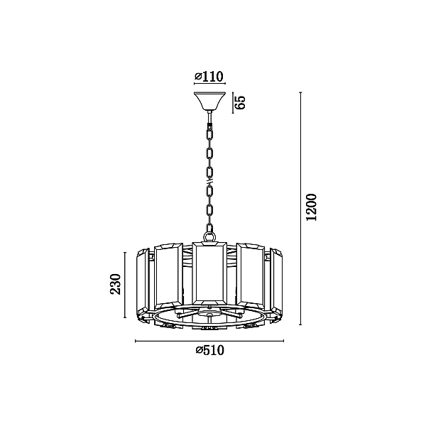 Подвесная люстра Vele Luce Sorrento VL3004P05