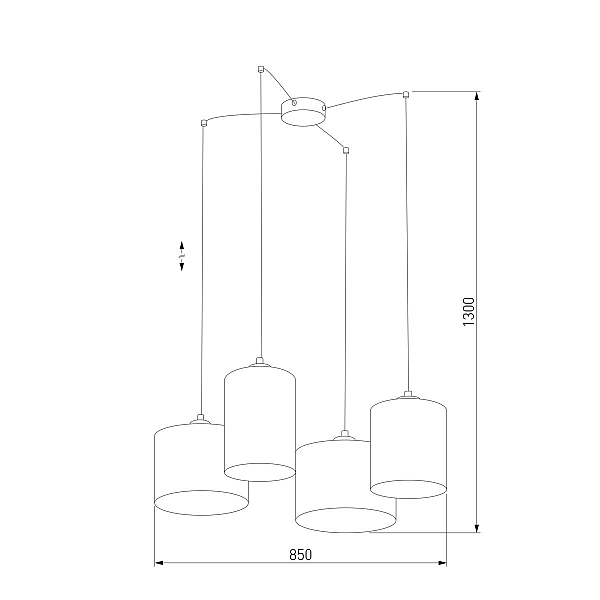 Подвесная люстра TK Lighting 6585 Juta
