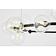 Подвесная люстра Lumina Deco LDP 7033-24 BK+CL