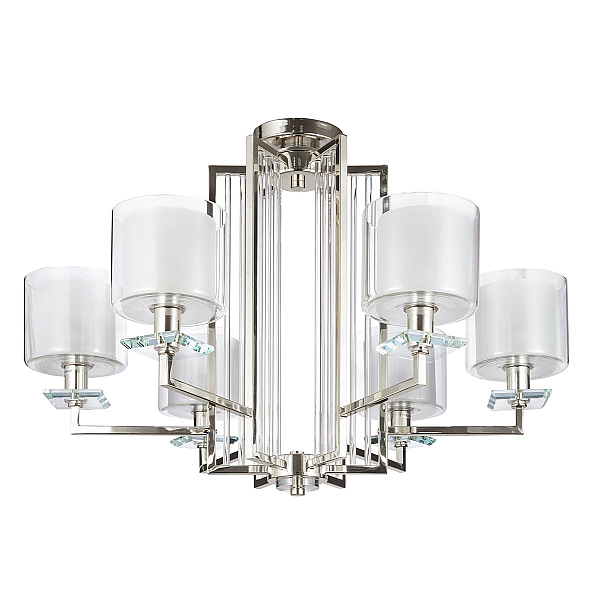 Подвесная люстра Crystal Lux Nicolas SP-PL6 Nickel/White