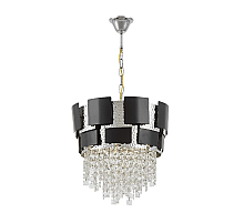 Подвесная люстра Lumina Deco Kruvia LDP 7045-400 BK+CHR