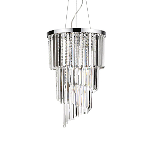 Подвесная люстра Ideal Lux Carlton SP8 Cromo 117737