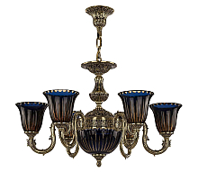 Подвесная люстра Bohemia Ivele Crystal Florence 71203P/6/175 GB P2 U Amber-Blue/H-1K