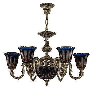 Подвесная люстра Bohemia Ivele Crystal Florence 71203P/6/175 GB P2 U Amber-Blue/H-1K