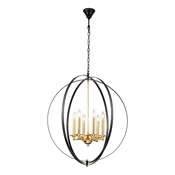 Подвесная люстра iLamp Element 9977-800 GoldBlack