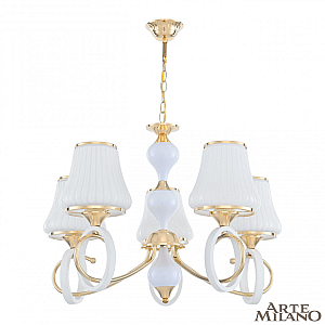 Подвесная люстра Arte Milano Florentia-2387 302387/5 Wh/Gd