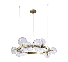 Подвесная люстра Crystal Lux Agata SP15 V2 Gold/Transparente