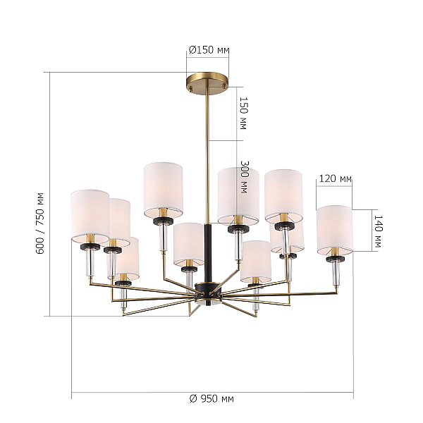 Подвесная люстра ST Luce Веритас SL1404.303.10