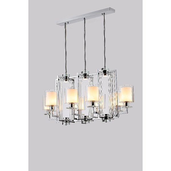 Подвесная люстра iLamp King RM6201-8P CR+CL