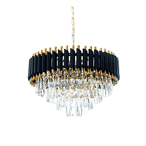 Подвесная люстра Lumina Deco Funneli LDP 6003-550 BK+F.GD