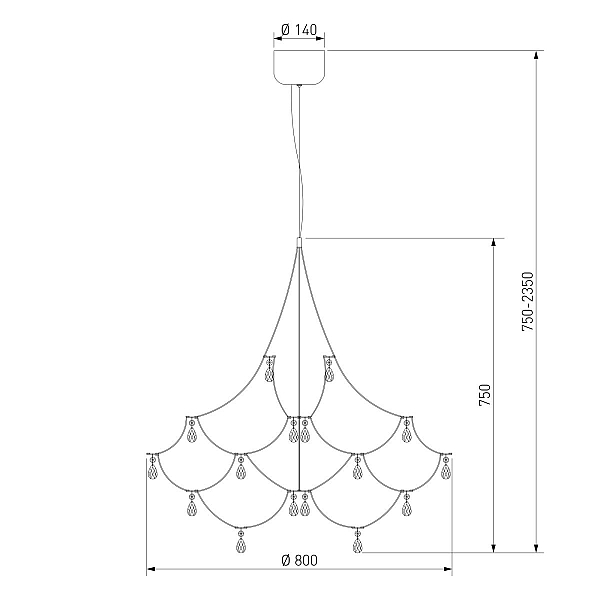 Подвесная люстра Bogate's Adit 90400 LED a072123