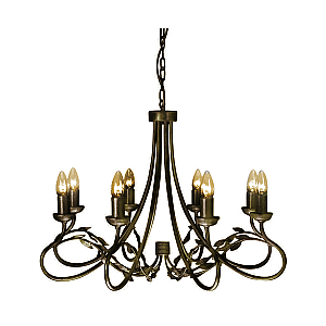 Подвесная люстра Elstead Lighting OV8-BLK-GOLD