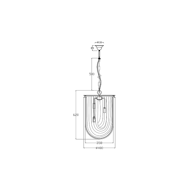 Подвесная люстра Garda Decor 20MD3231-3NI
