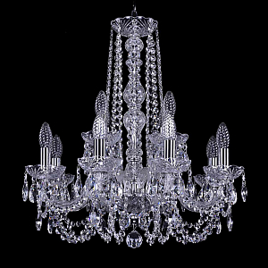 Подвесная люстра Bohemia Ivele Crystal 1402/8+4/195/h-60 Ni