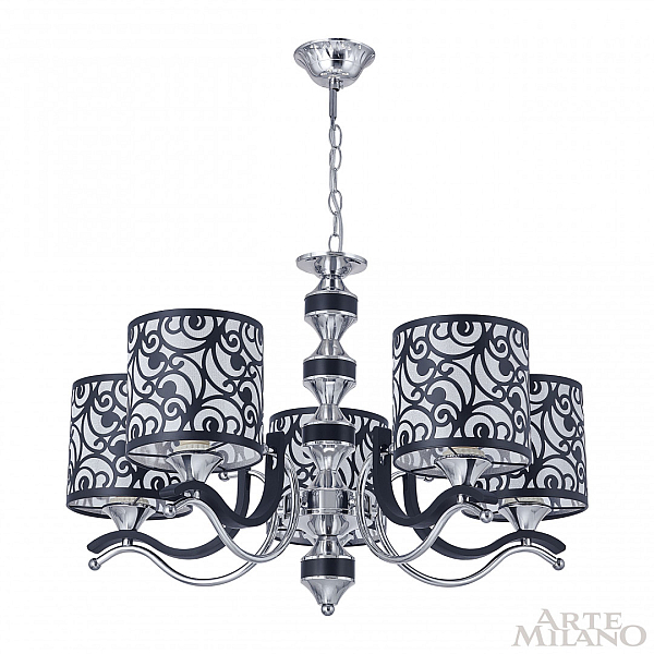 Подвесная люстра Arte Milano Florentia-4957 304957/5 Bk/Ni