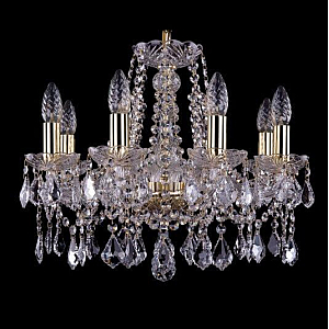 Подвесная люстра Bohemia Ivele Crystal 1413/8/165 G Leafs