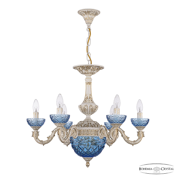 Подвесная люстра Bohemia Ivele Crystal AL79101P/6/175 WMG P Aquamarine/M-1F