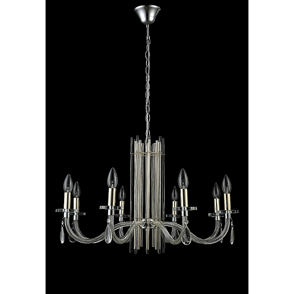 Подвесная люстра Crystal Lux AURELIO SP8 GOLD+CHROME/TRANSPARENT
