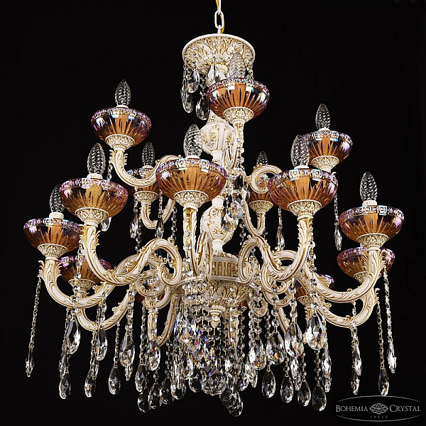 Подвесная люстра Bohemia Ivele Crystal AL79101/10+5/250/2D A WMG P Shampan/M-1G