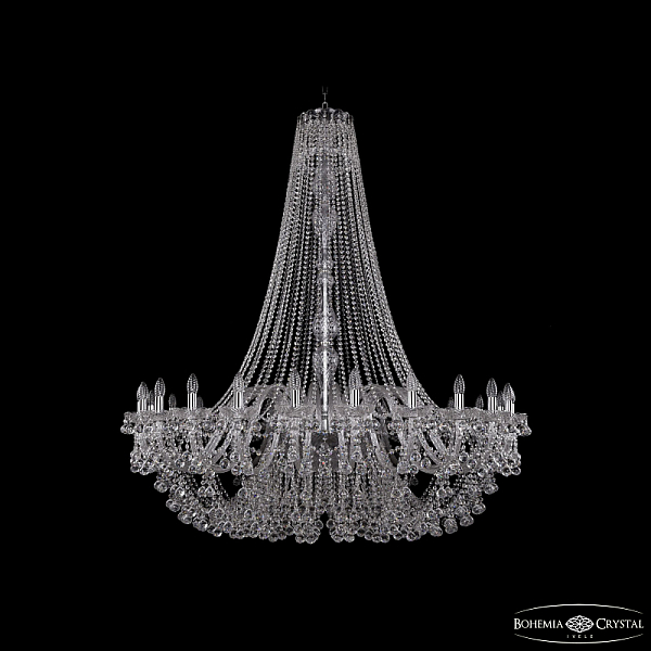 Подвесная люстра Bohemia Ivele Crystal 1409/24/530/h-160 Ni