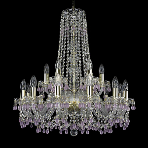 Подвесная люстра Bohemia Ivele Crystal 1410/12+6/240/h-74 G V7010