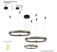 Подвесная люстра Crystal Lux FERNANDO SP158W LED BLACK/GOLD