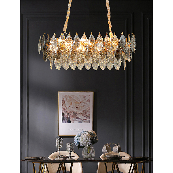 Подвесная люстра Delight Collection D8011P/L-800 gold/smoky