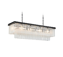 Подвесная люстра Delight Collection 1920s Odeon KR0387P-10C/P black/frost