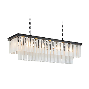 Подвесная люстра Delight Collection 1920s Odeon KR0387P-10C/P black/frost