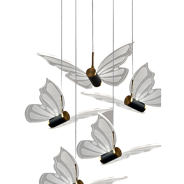 Подвесная люстра Natali Kovaltseva Butterflies LED LAMPS 81364 GOLD