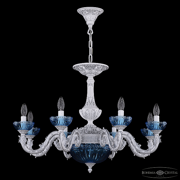 Подвесная люстра Bohemia Ivele Crystal AL79101P/8/250 WMN P Aquamarine/M-1G