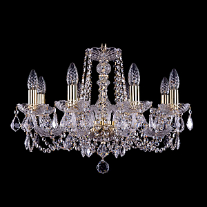 Подвесная люстра Bohemia Ivele Crystal 1402/8/195 G Leafs