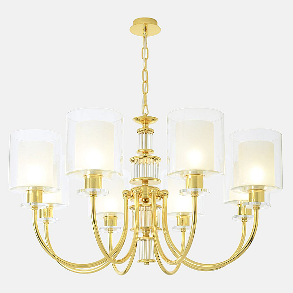 Подвесная люстра Crystal Lux ELENA SP8 GOLD