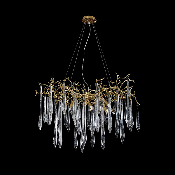 Подвесная люстра Crystal Lux Reina SP8 D1000 Gold Pearl