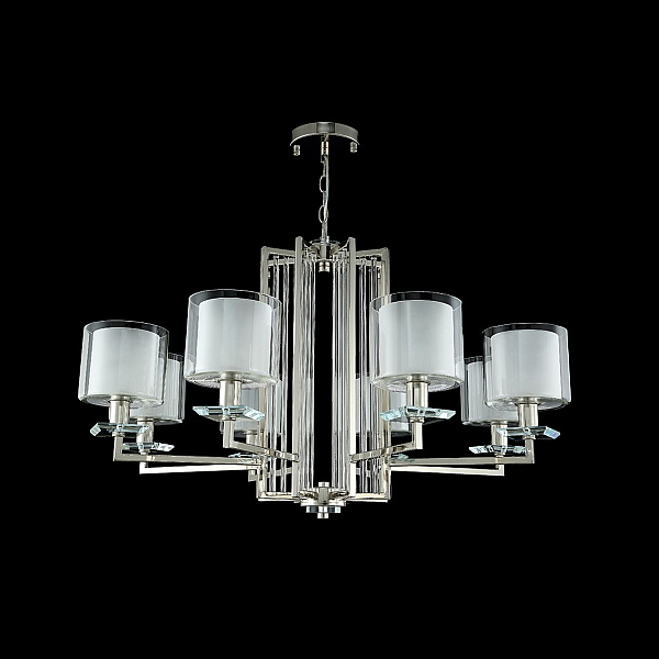 Подвесная люстра Crystal Lux Nicolas SP-PL8 Nickel/White