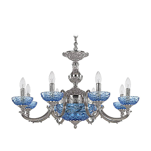 Подвесная люстра Bohemia Ivele Crystal Verona 72209P/8/210 Ni P Aquamarine/M-1F