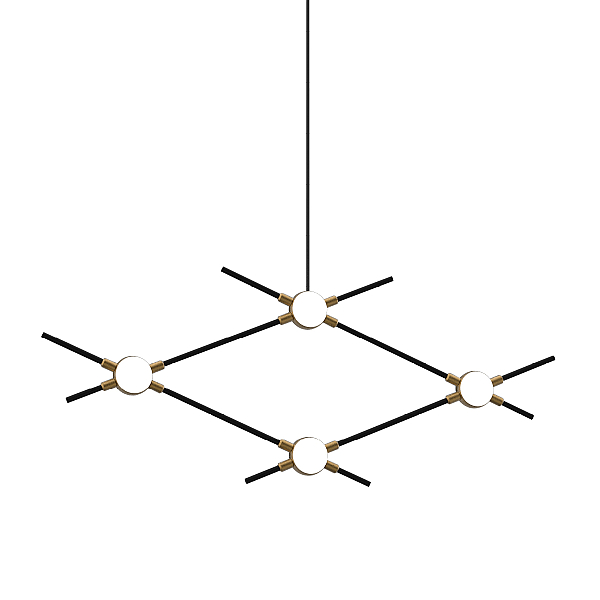 Подвесная люстра DeLight Collection Molecular MD18001067-4A black/gold
