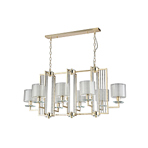 Подвесная люстра Crystal Lux Nicolas NICOLAS SP8 L1000 GOLD/WHITE