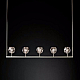 Подвесная люстра Imperium Loft Rh Boule De Cristal Linear Chandelier 5 Nickel 240205-22