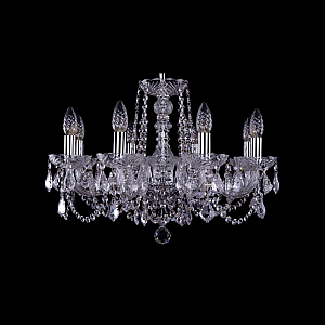 Подвесная люстра Bohemia Ivele Crystal 1402/8/195 Ni Leafs