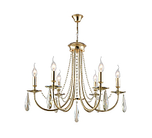 Подвесная люстра Crystal Lux Victoria SP6 Gold/Amber